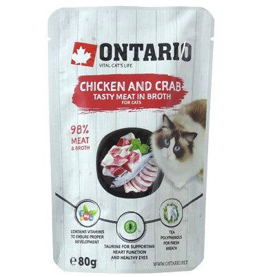 Ontario saszetka Kurczak i kraby w rosole 80g