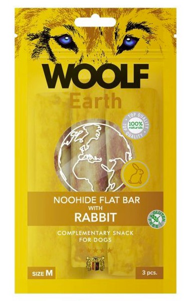 Woolf Earth Noohide M Flat Bar with Rabbit 90g