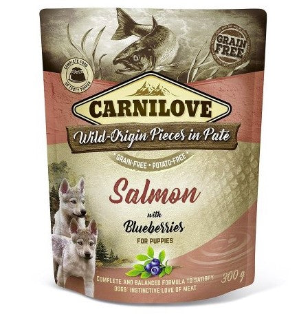 Carnilove Pouch Salmon Blueberries Puppy 300g
