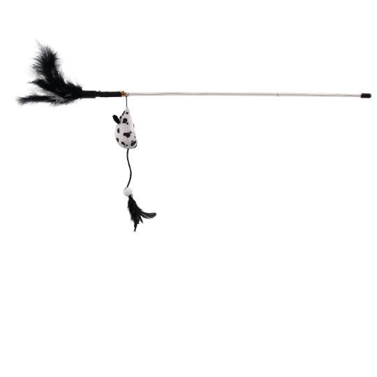 Magic Cat cat toy, mouse rod with feathers and catnip
