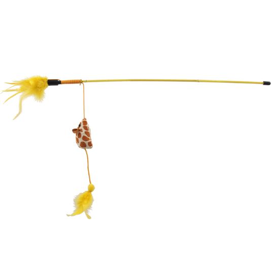 Magic Cat cat toy, mouse rod with feathers and catnip