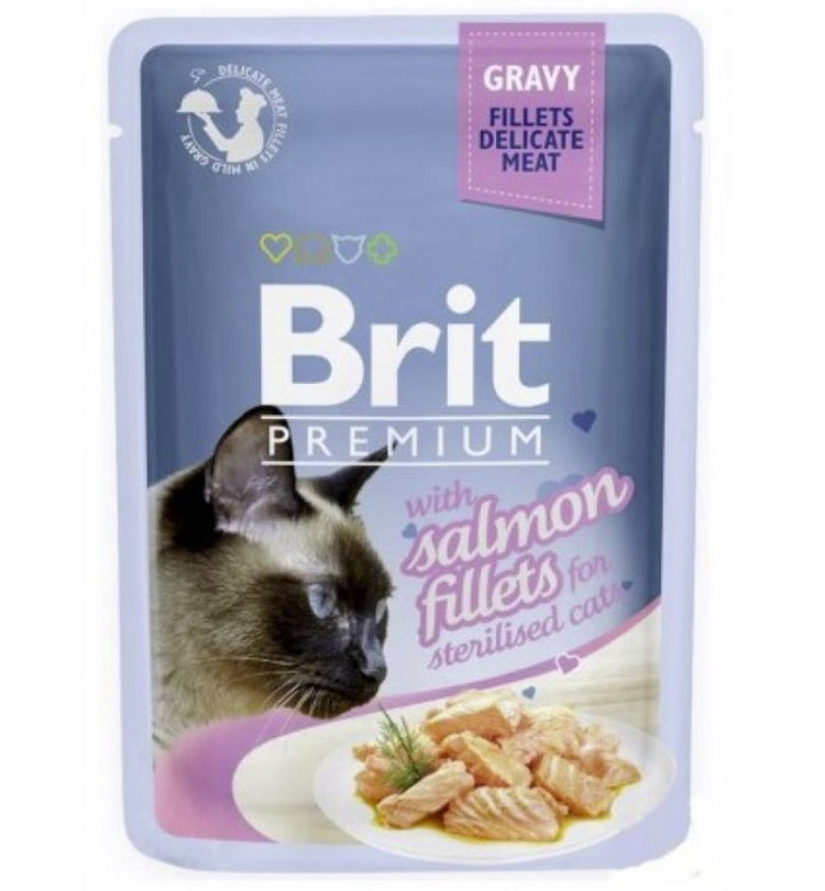 Brit Kot Gravy Sterilized Salmon 85g