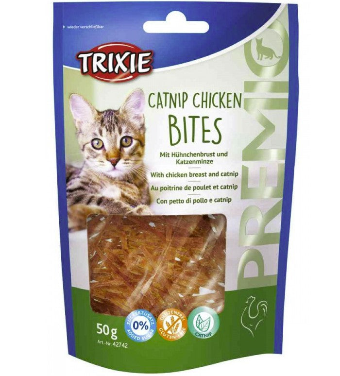 SNACKI Premio Catnip Chicken Bites, 50 g