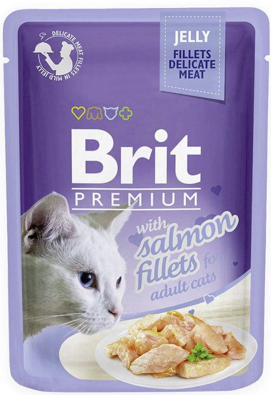 Brit Kot Premium Jelly Fillets Salmon 85g