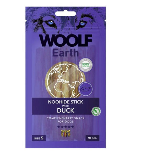Woolf Earth Noohide S Stick with Duck 90g