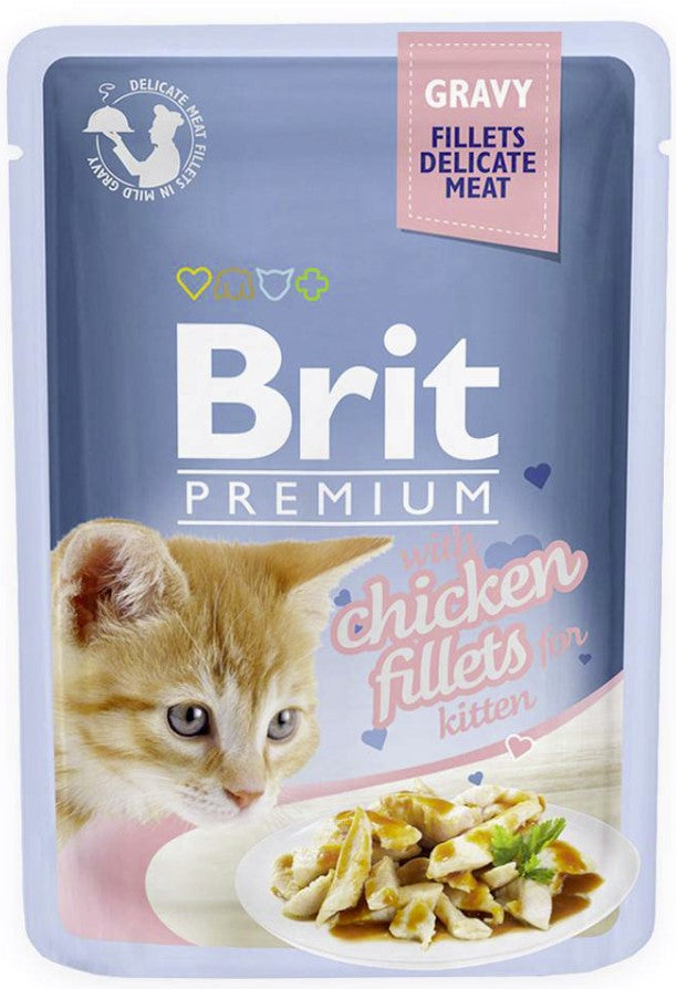 Brit Kot Premium Gravy Kitten Chicken 85g