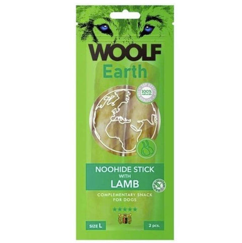 Woolf Earth Noohide L Stick with Lamb 85g
