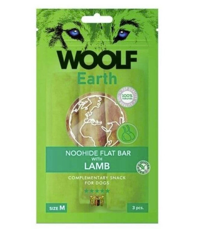 Woolf Earth Noohide M Flat Bar with Lamb 90g